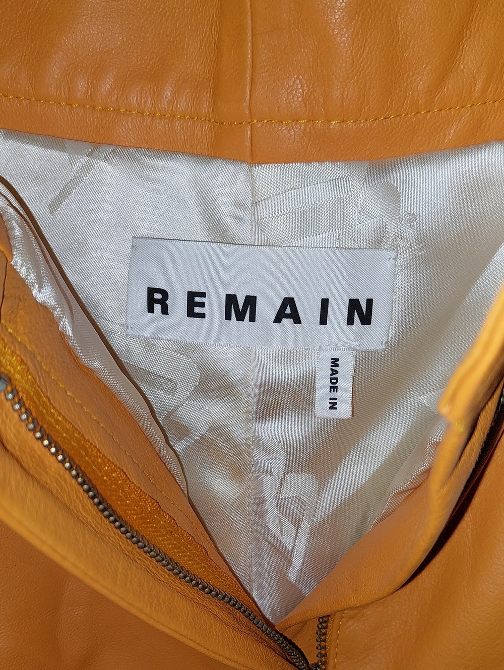 Remain Birger Christensen Paola Orange Leather High Waisted Shorts Sz 4 - Picture 7 of 13